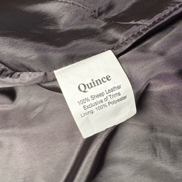 Quince 100% Leather Motorcycle Jacket, black, women’s large - Picture 4 of 5